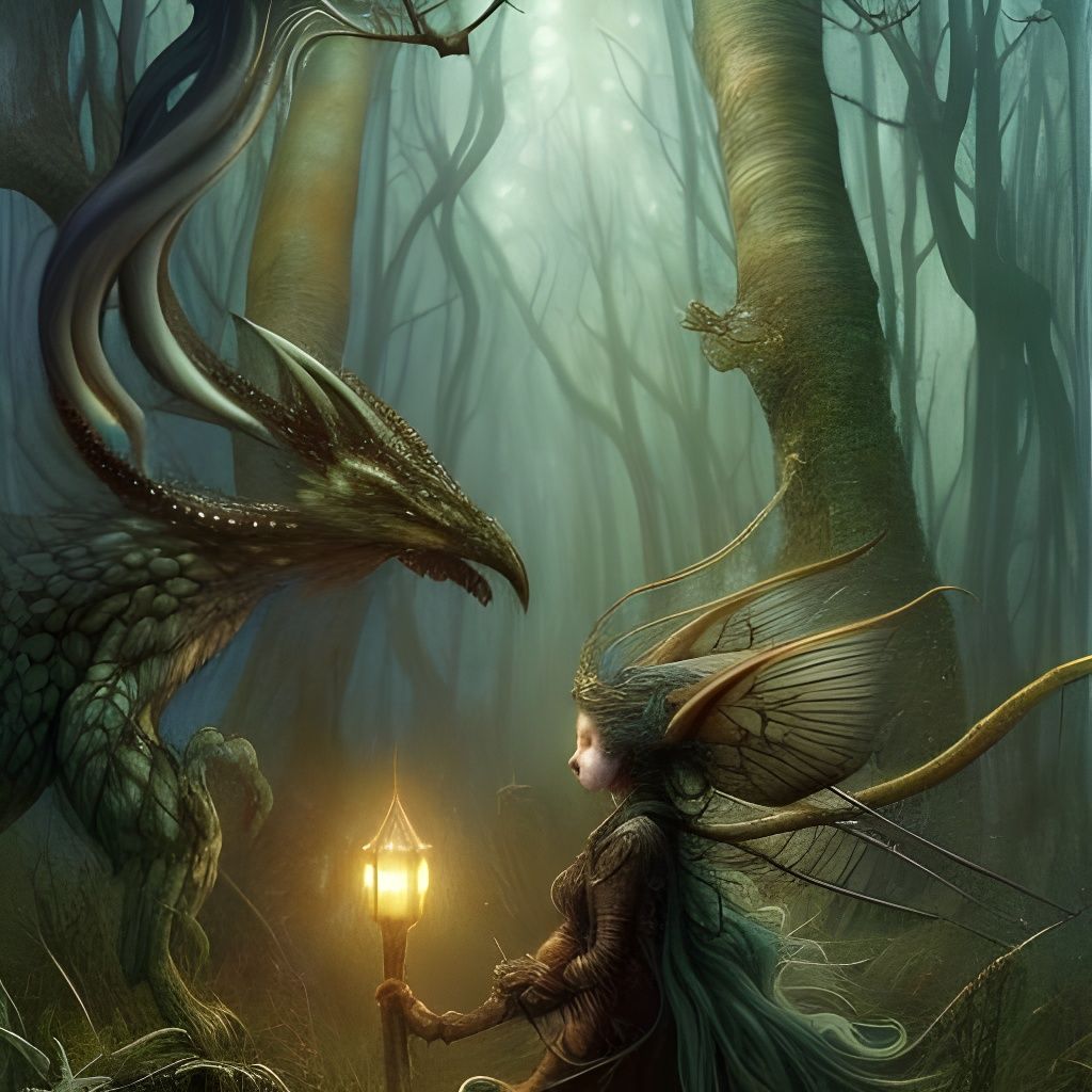 Faerie's Wild Hunt: A Hyperdetailed Matte Painting