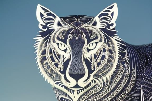 Fractal Papercut Animals with Intricate Details