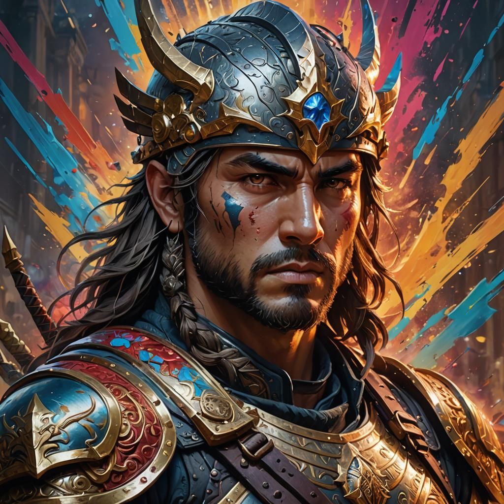 Hyperrealistic Warrior of Great Renown