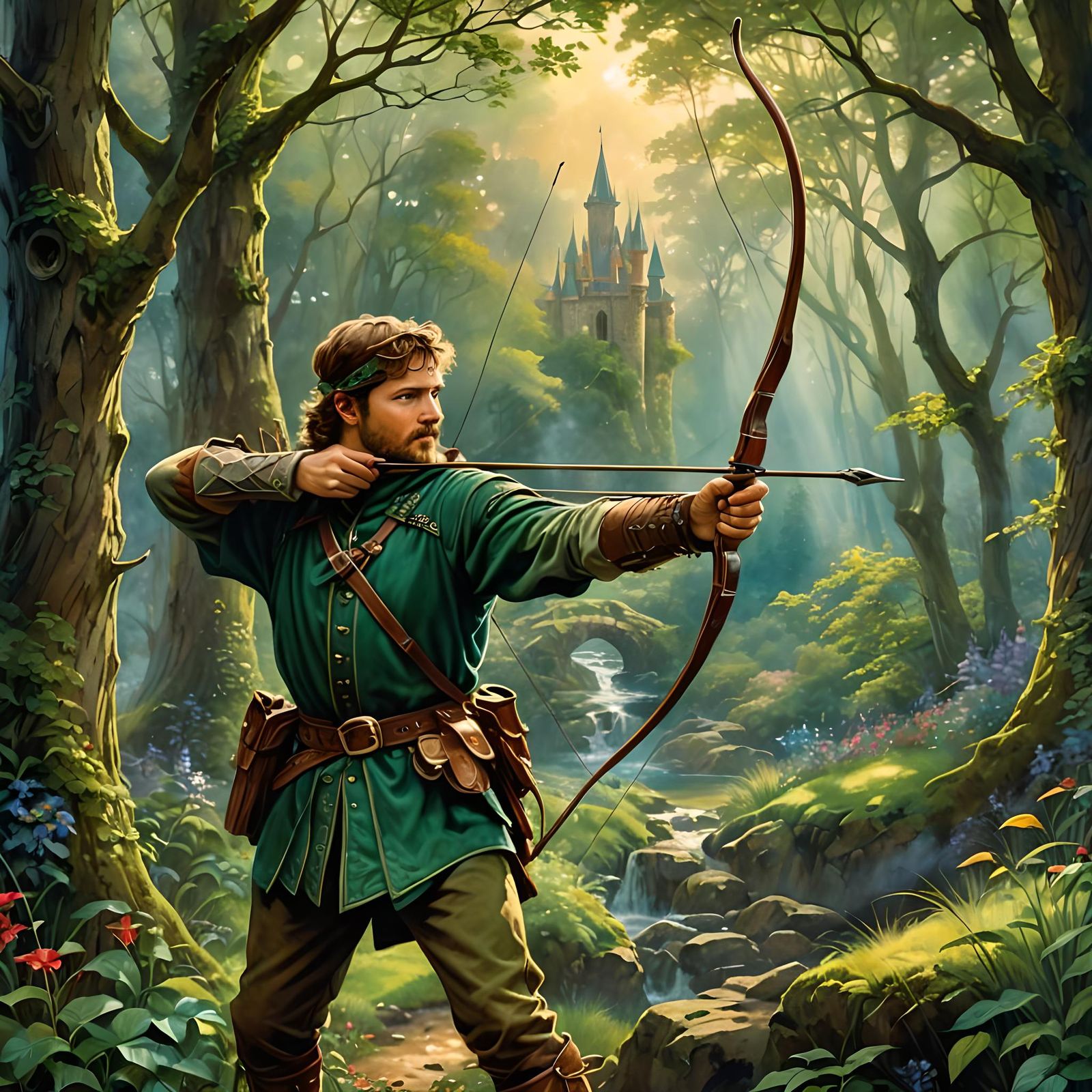 Robin Hood: Archery in a Watercolor Fantasy