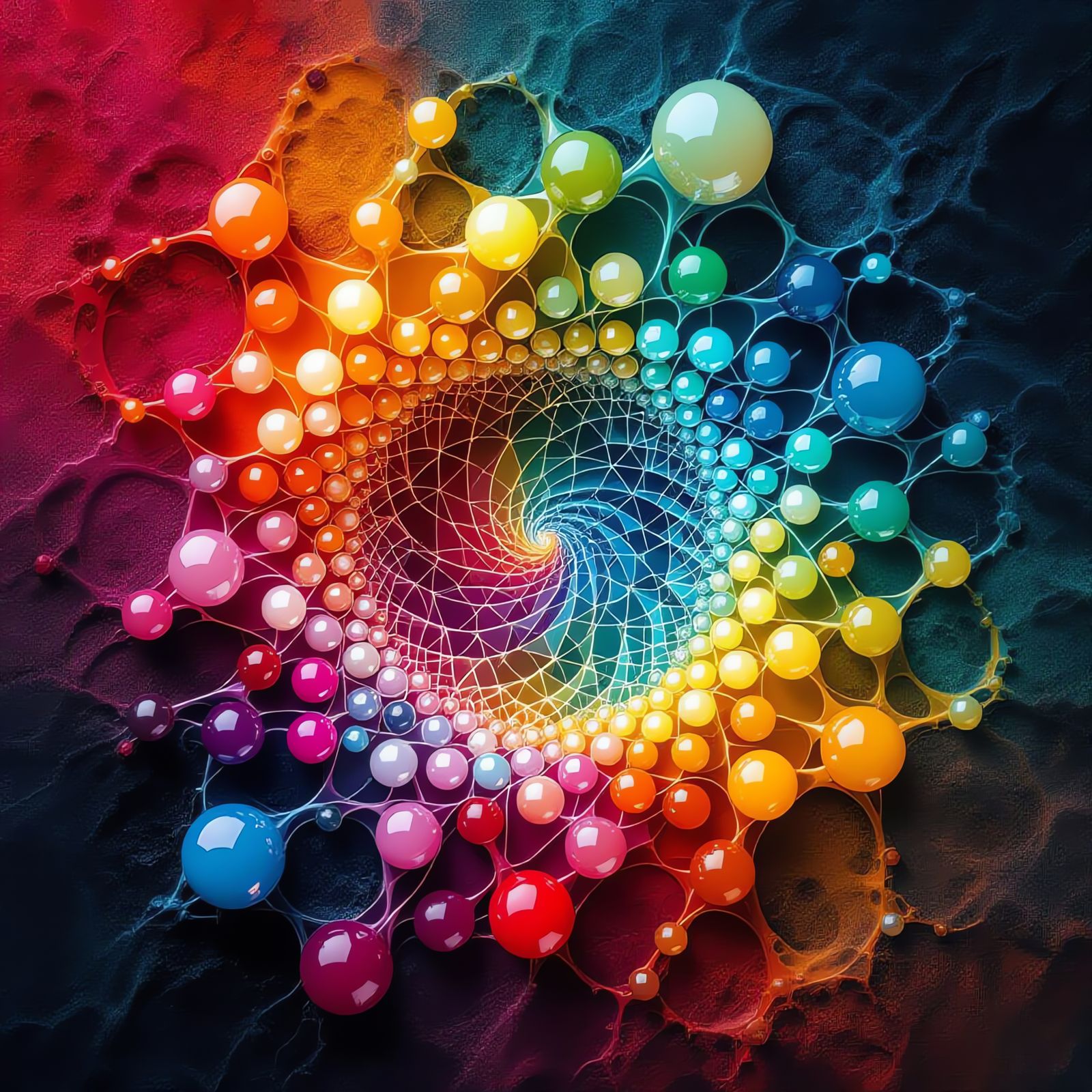 Human Face Adorned with Pearls