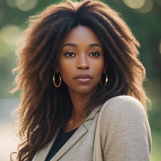 Portrait of an African American Woman in Urban Attire