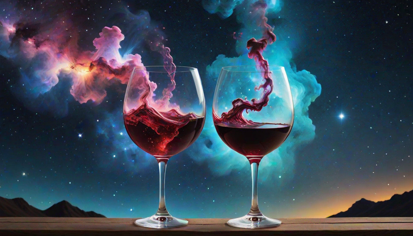 Cosmic Wine in Celestial Nebula