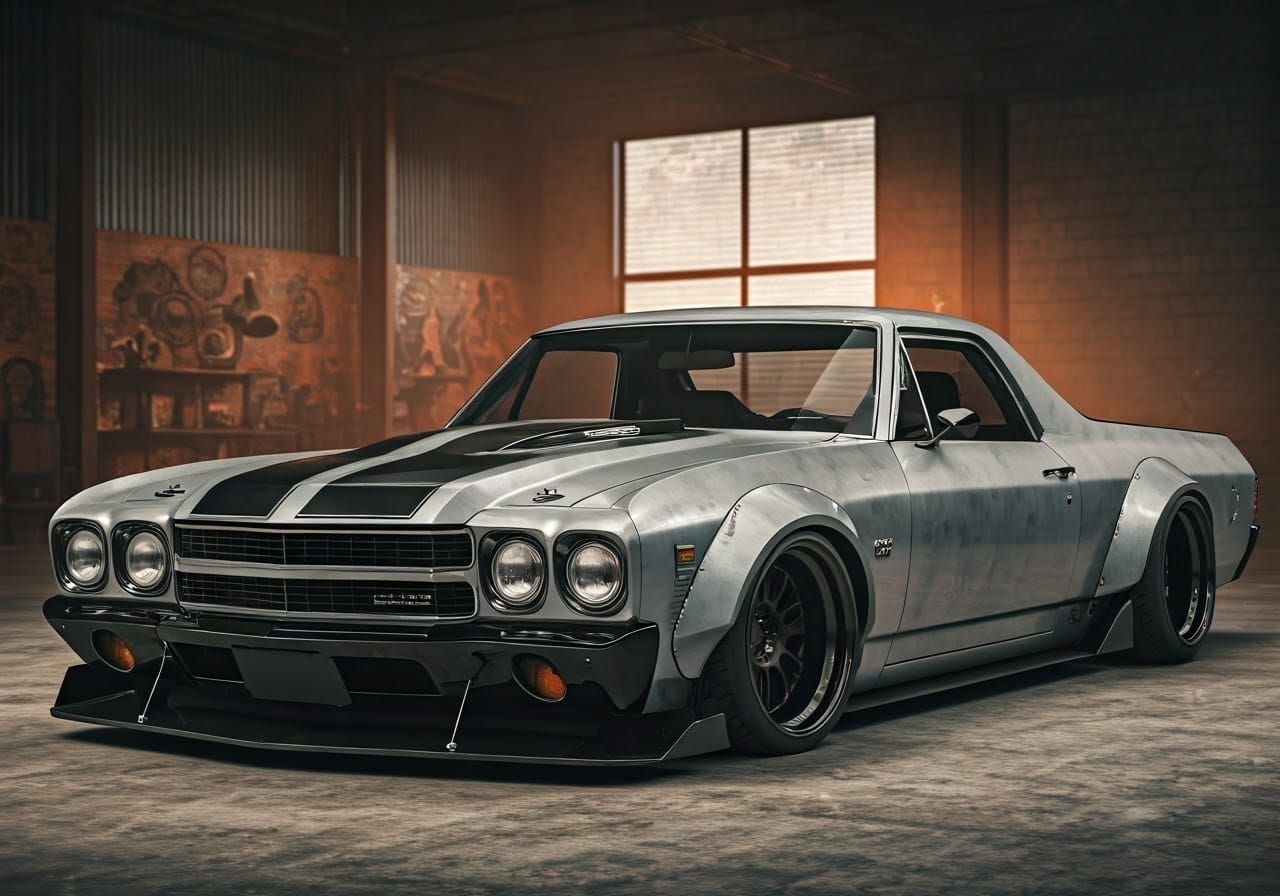 1970 Chevrolet El Camino Widescreen in Retro Garage