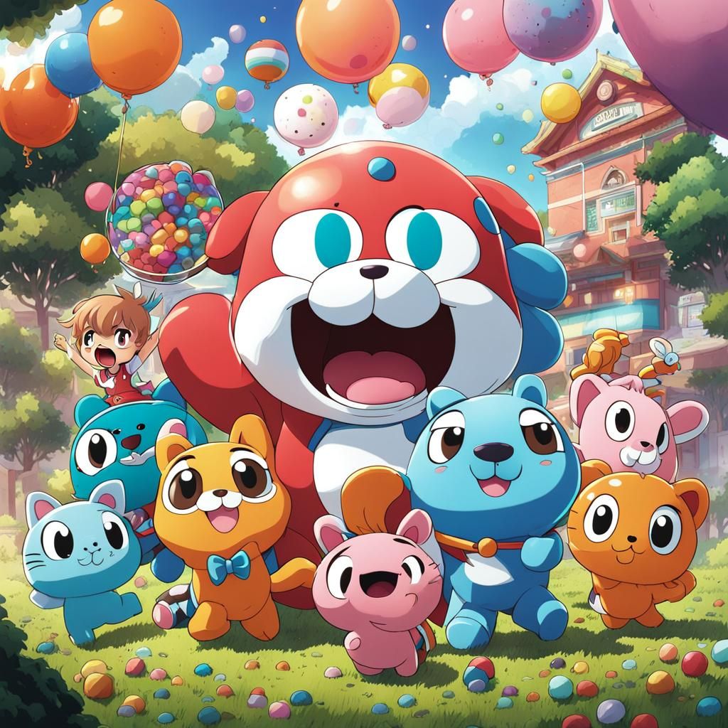The Amazing World of Gumball in Anime Style