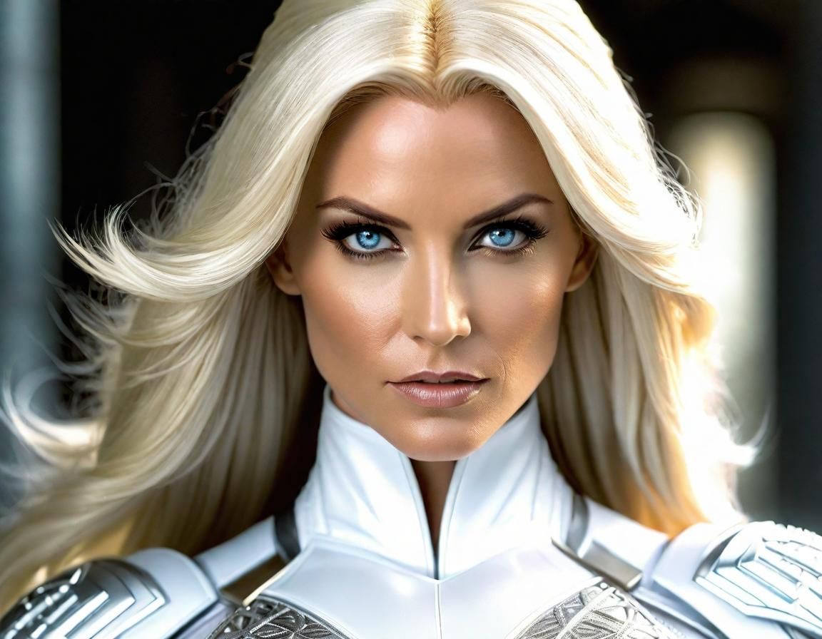 Hyperrealistic Portrait of a Telepathic Woman in White