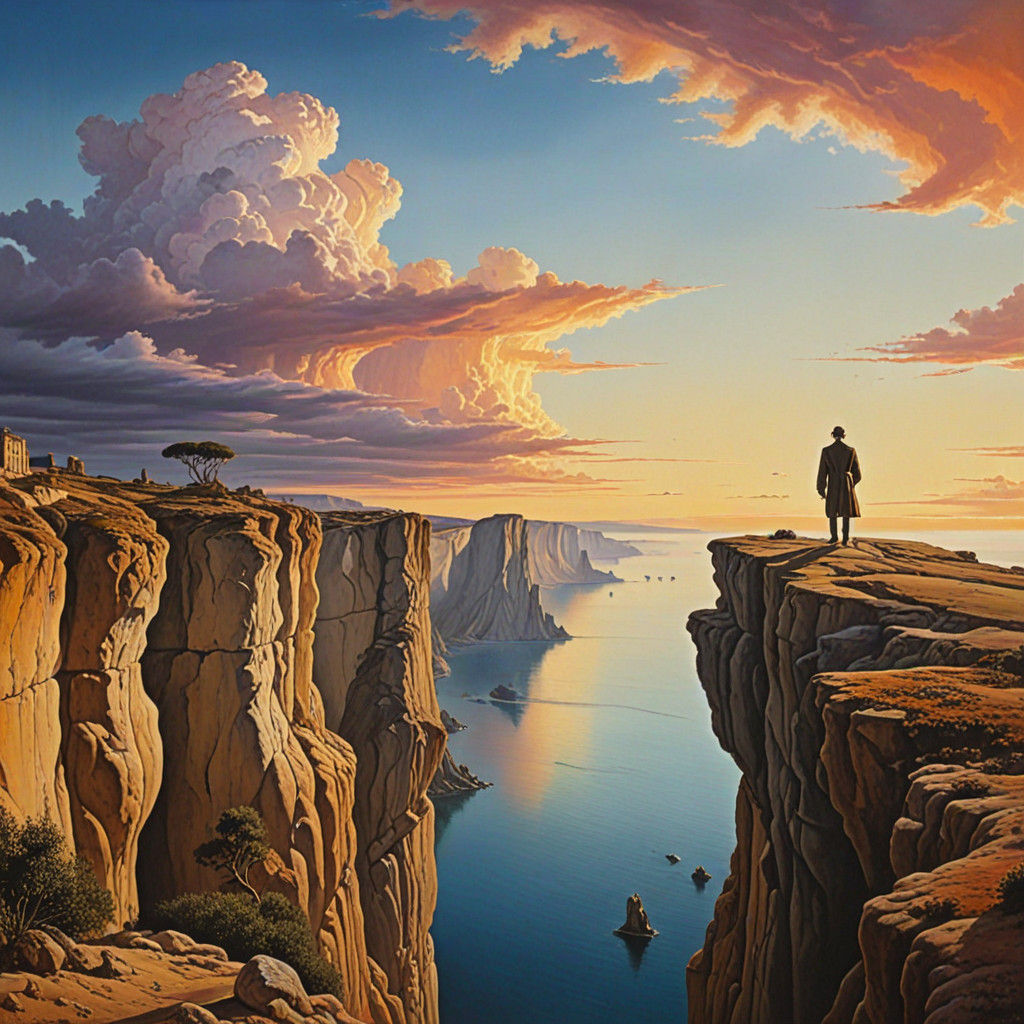 Surreal Landscape Scene in Vibrant Colors