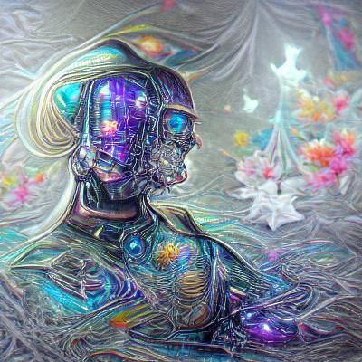 AI Artist in Visionary Astral Holographic Style