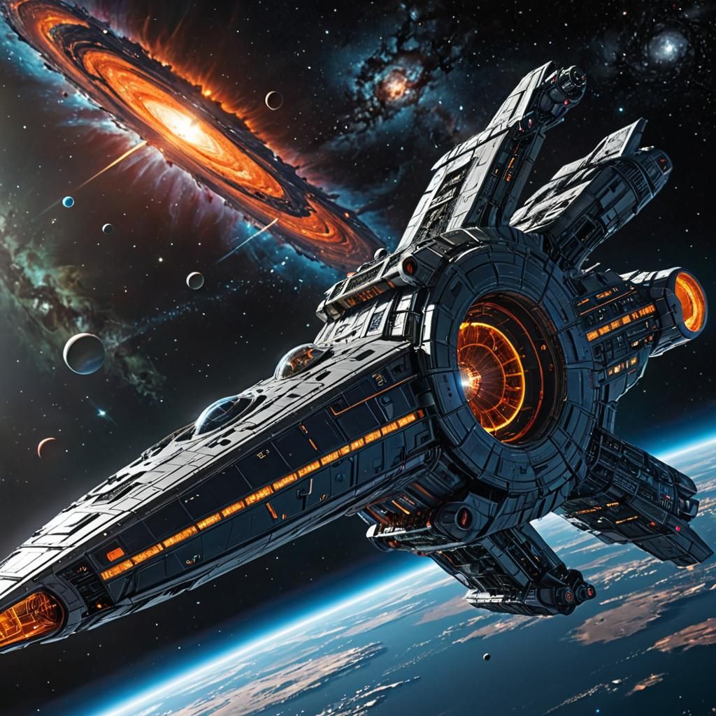 Generational Starship on Edge of Black Hole