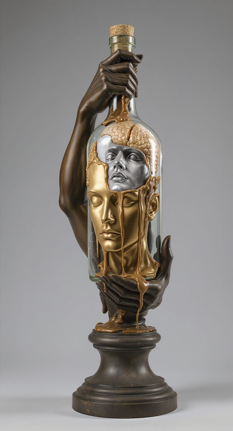 Surreal Sculpture: Cycle of Human Transformation