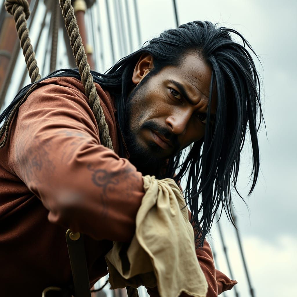 Cinematic Pirate in Gaudy Attire