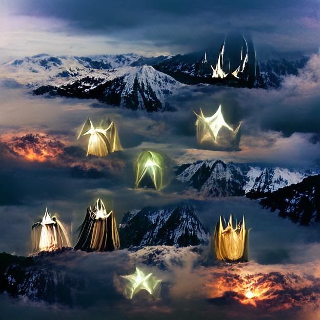 Symbolic Seven Stars of Gondor Illustration