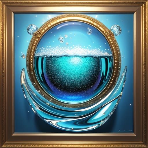 Surreal Bubbles in Frozen Liquid, Salvador Dali Style