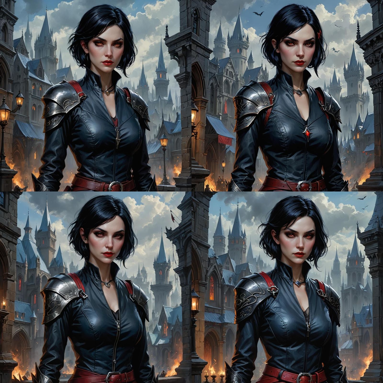 Magic the Gathering Tomboy Vampire in Dimir Style