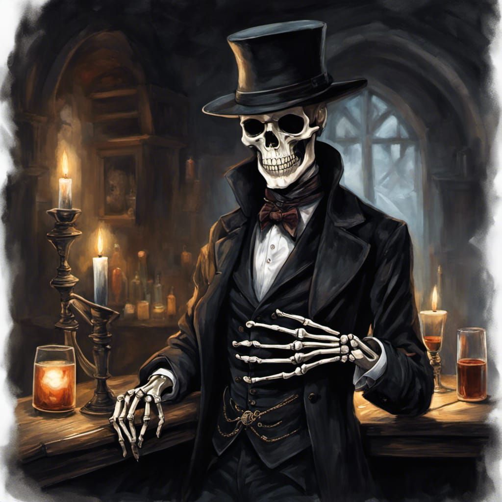 Ominous Portrait: Death as Waiter in Medieval Bar