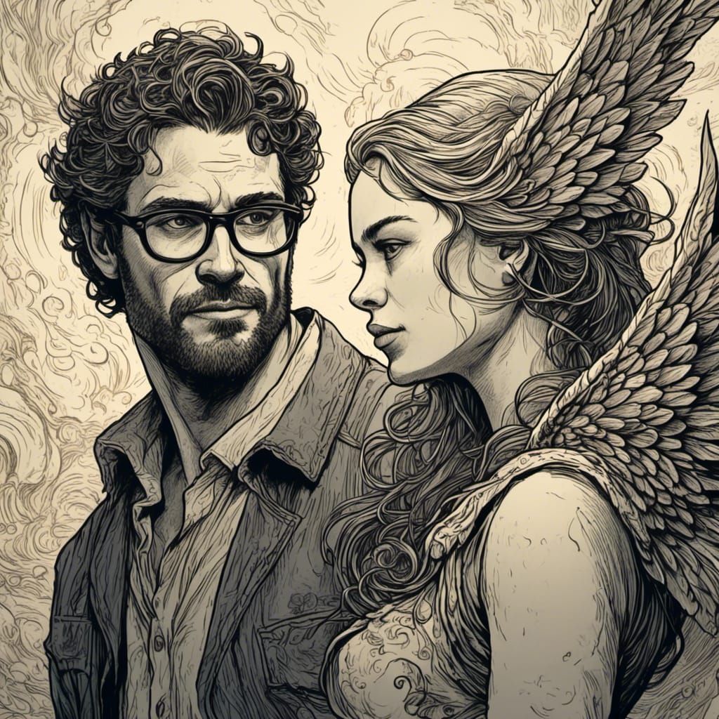 Devil and Angel: Hyperrealistic Concept Art of Inner Conflic...