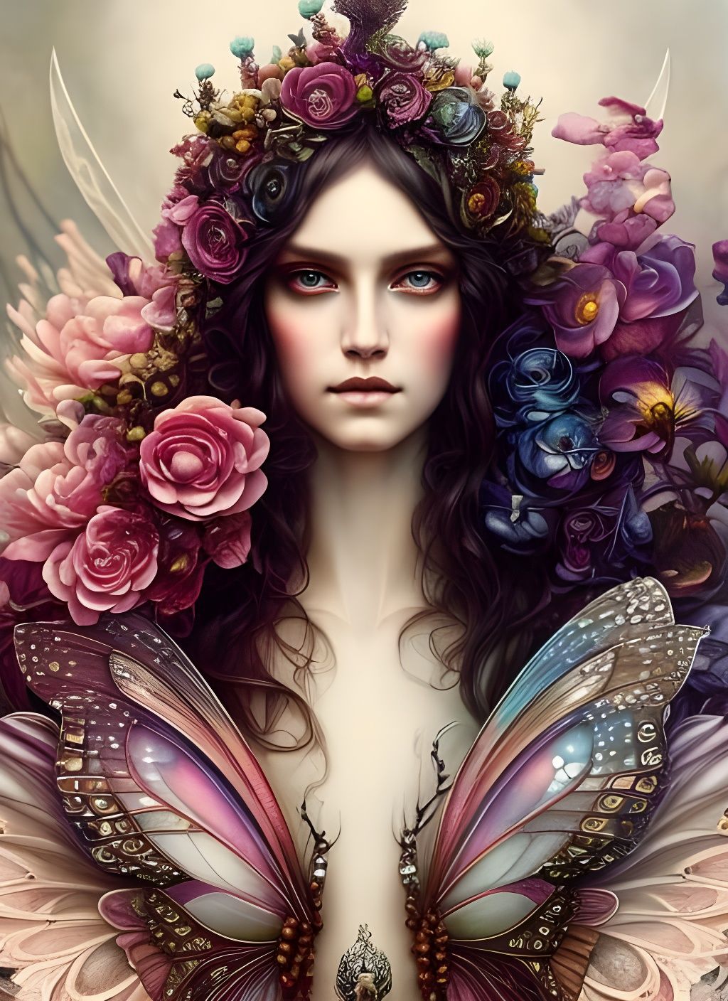 Fairy Queen Portrait in Fantasycore Style