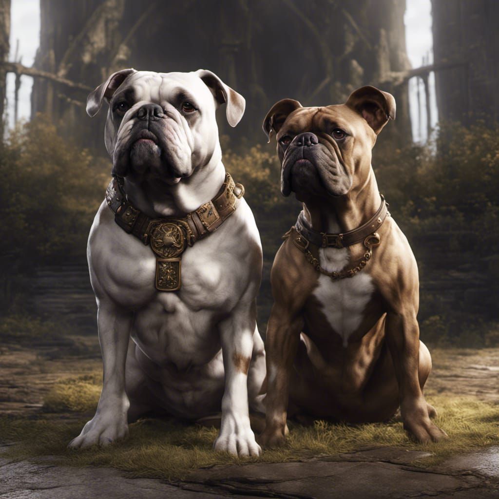 Three Dogs: Detailed Matte Painting in Deep Color