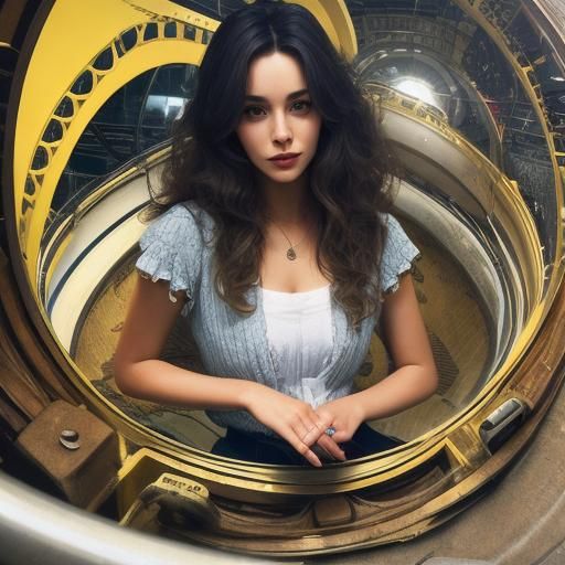 Surreal Kate Greenaway Scene in Psychedelic CGI Style