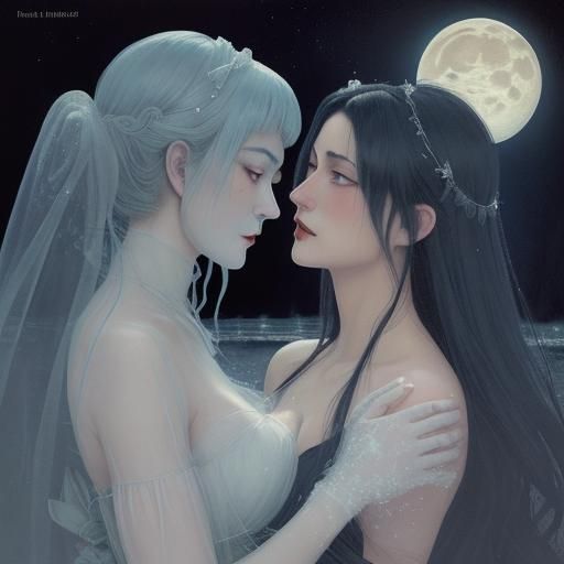 art by Goyo Hashiguchi and Takabatake Kasho. Taisho-era Halloween lesbian pulp fiction collage cover. Vintage Taisho and...