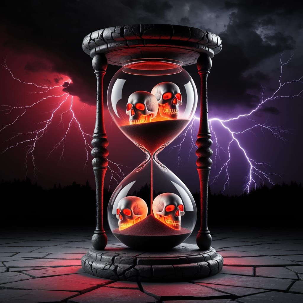 an ancient apocalyptic hourglass