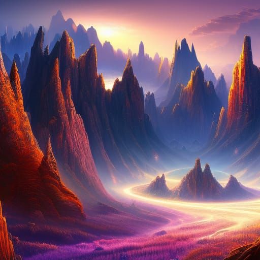 Majestic Galactic Fantasy Landscape in Unreal Engine 5