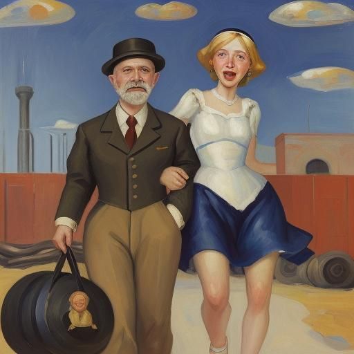 Fanny Kaplan's Humorous Encounter: Expressionist Art