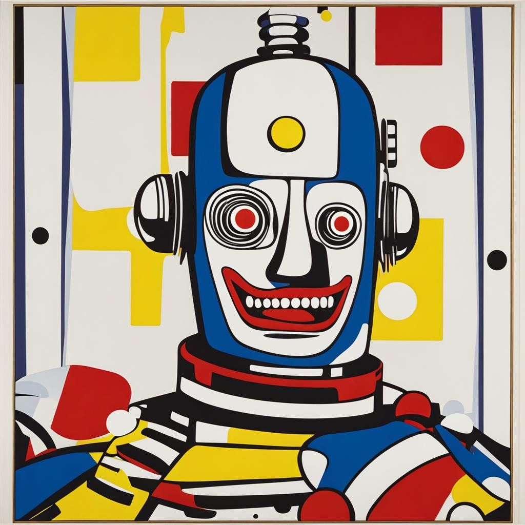 Robot clown by Roy Lichtenstein