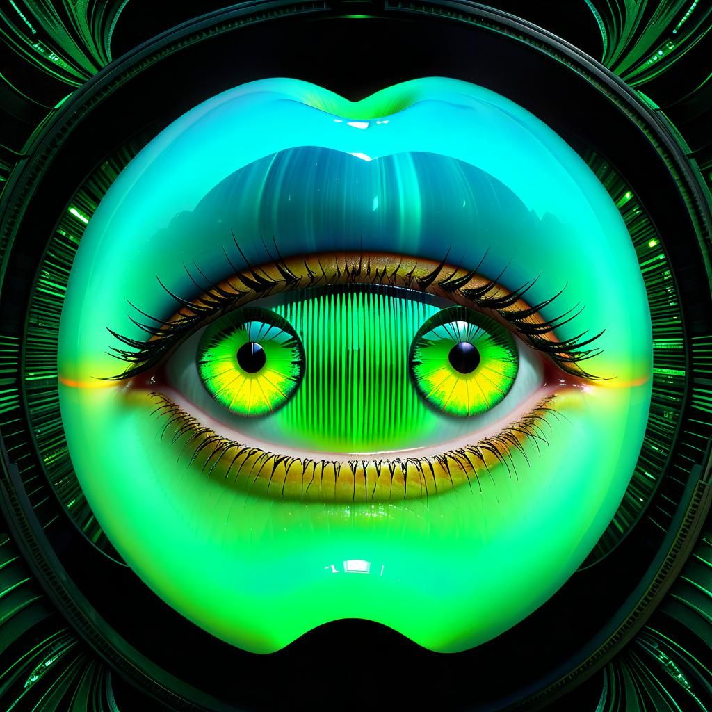 Quince Apples and Emerald Eyes Reflected