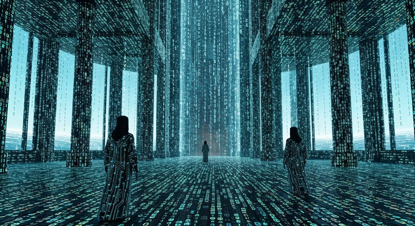 Digital Monks in Binary Code Halls