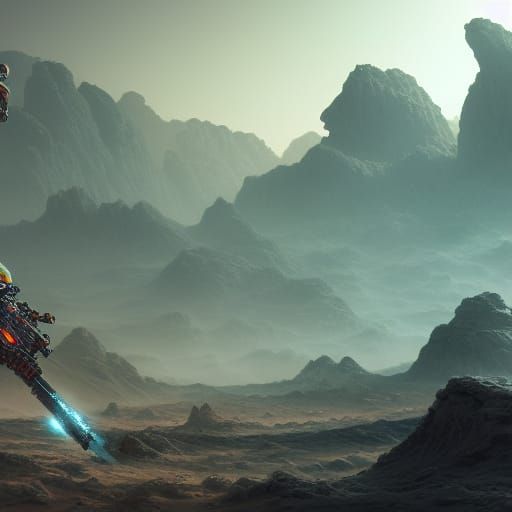 Martian Marine Corps Concept Art in Deep Color