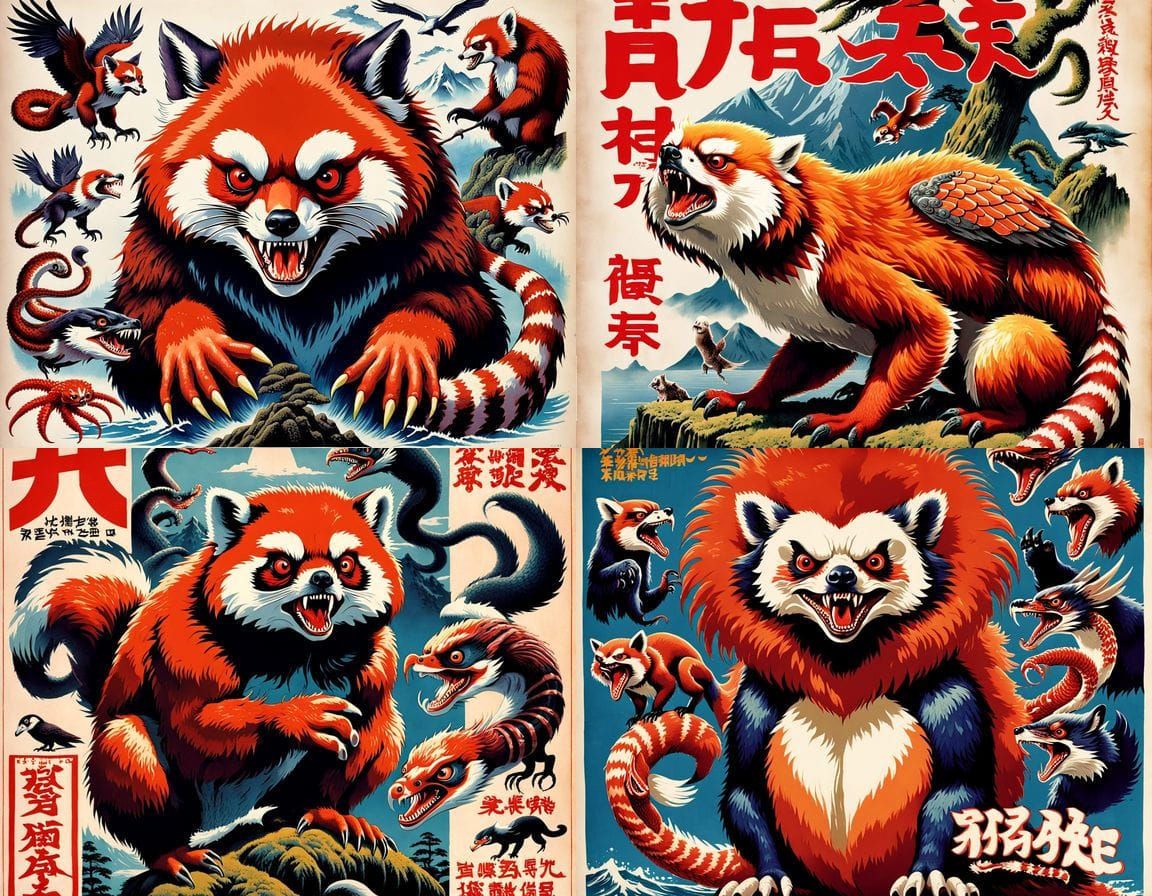 Bizarre Mutant Creature in 1970s Horror Movie Poster