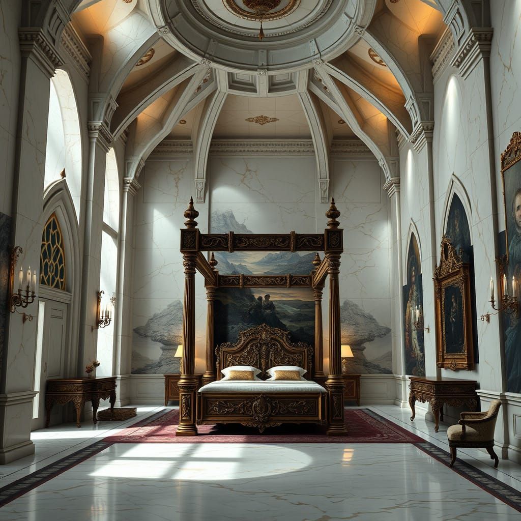 Ethereal Luxury in the White-Gold Tower's Imperial Guest Qua...