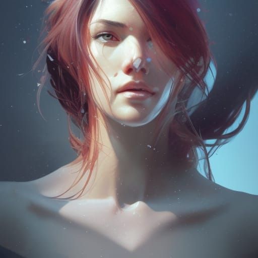 Detailed Portrait in Dynamic Lighting, Trending Artstation S...