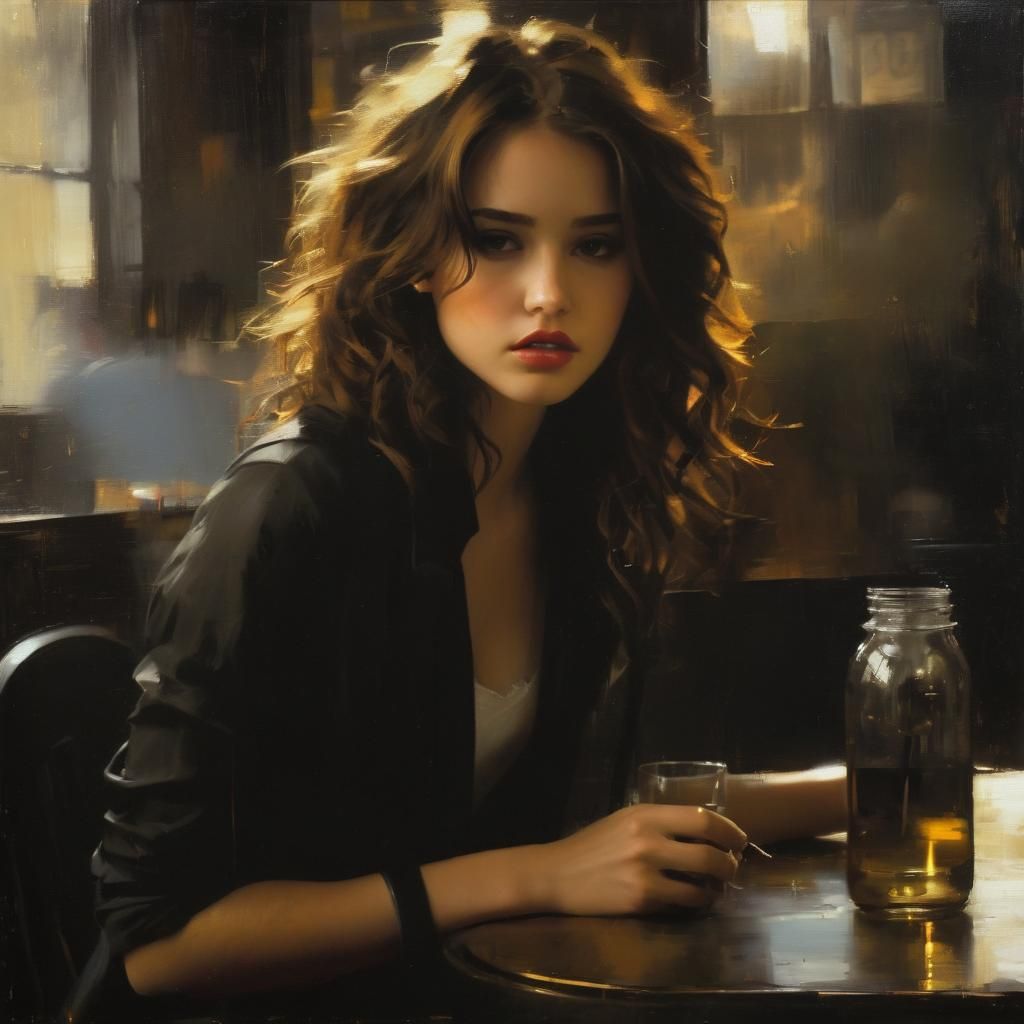 Ethereal Portrait in Contemporary Realist Style