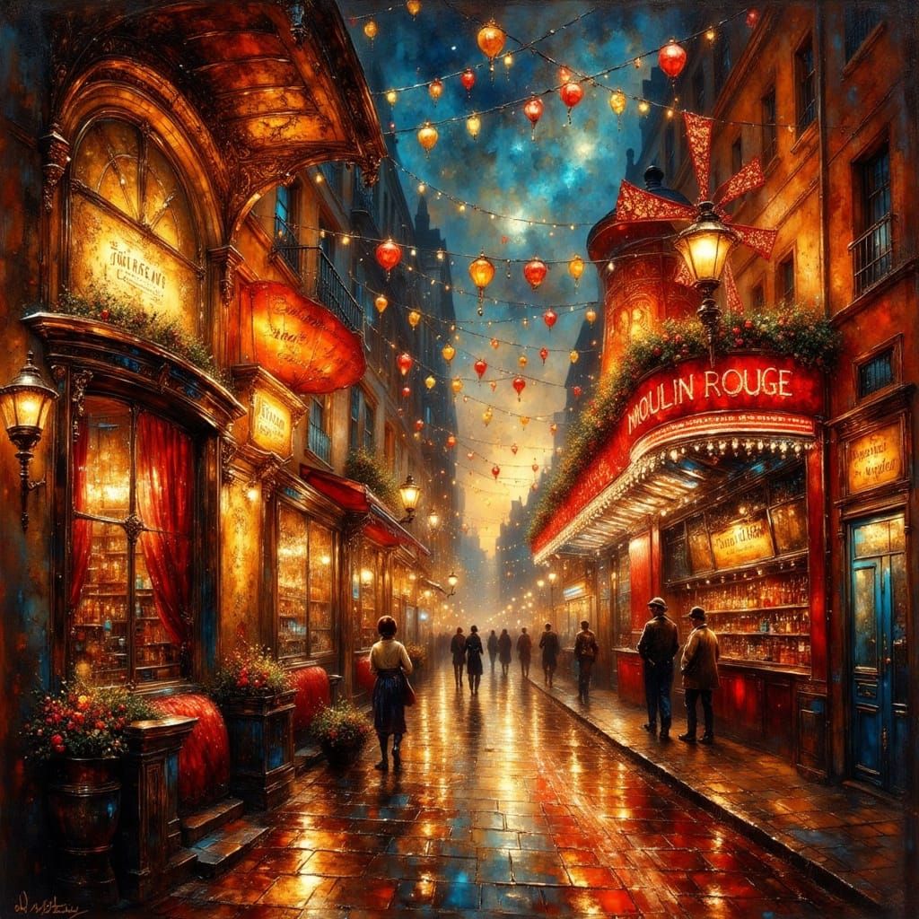 Moulin Rouge Evening Scene