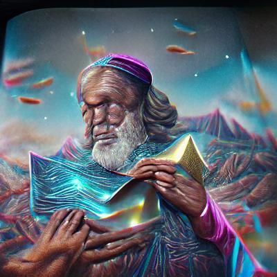 Moses Receives the Ten Commandments: Cosmic Vision