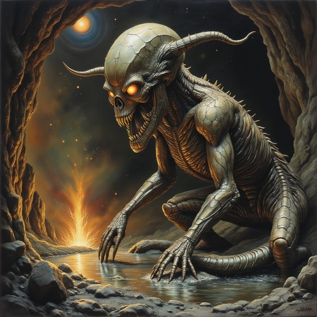 The Creature Emerges From The Mine