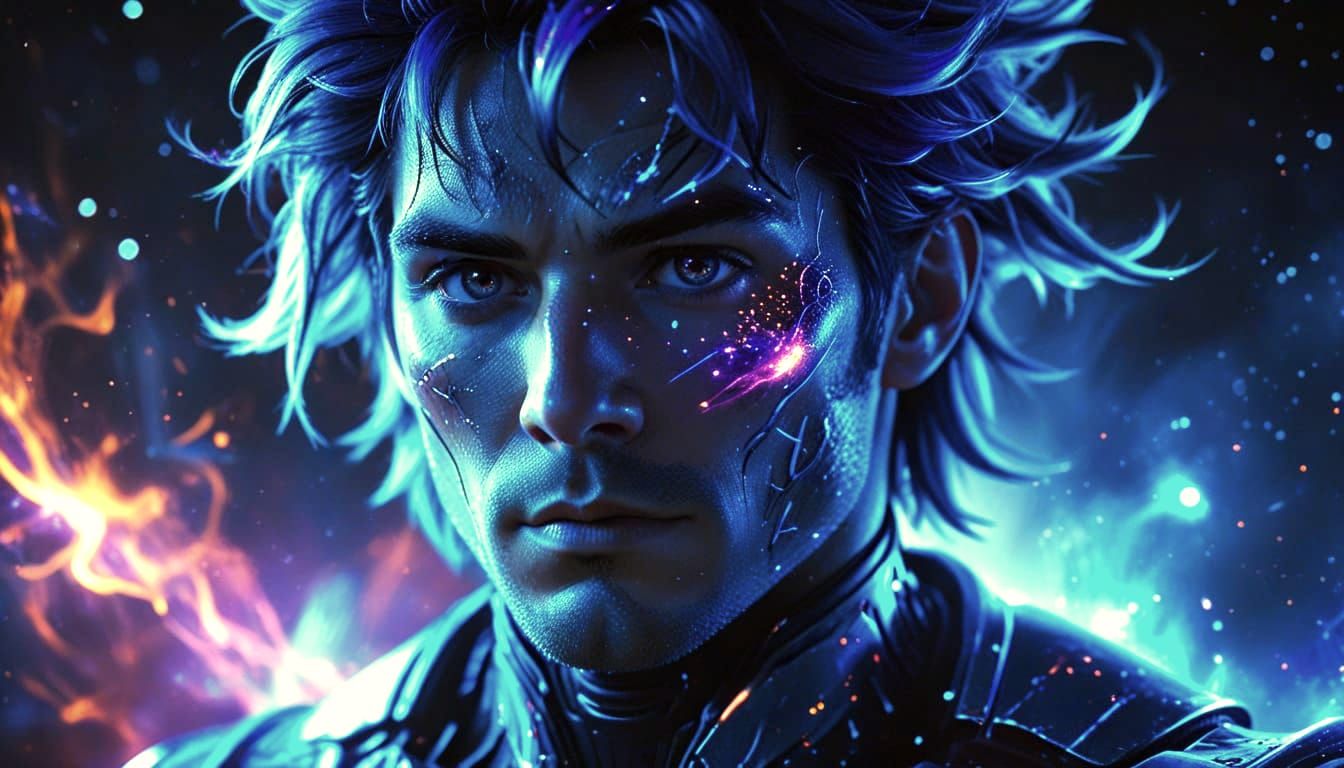Anime Quantum Realm Spirit with Galaxy Hair