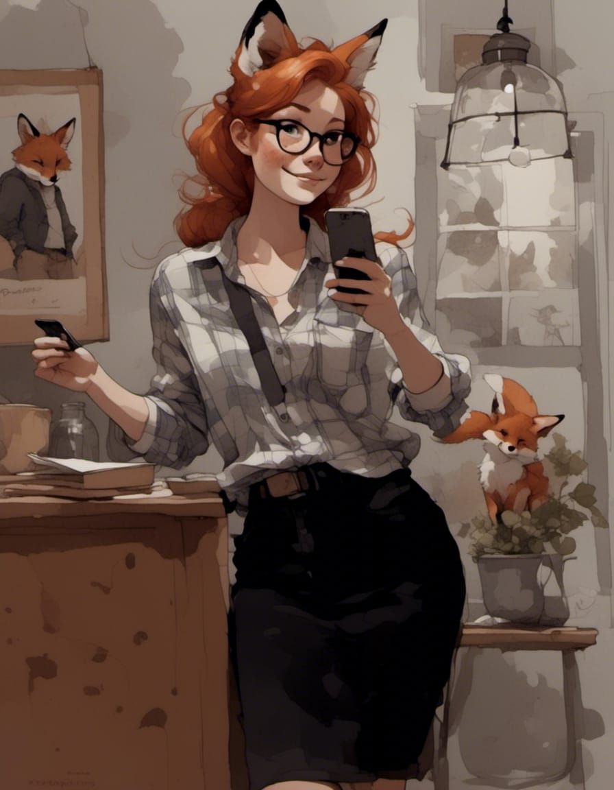 Adorable fox-girl Vixen