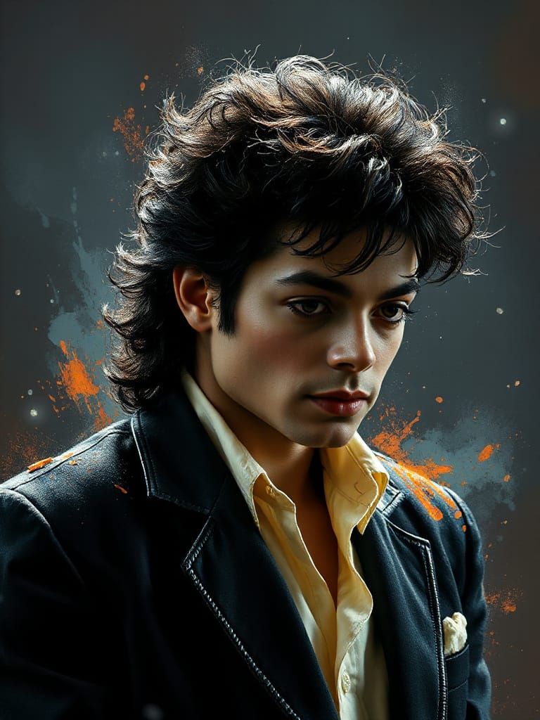 Young Michael Jackson in a Rembrandt-Inspired Portrait