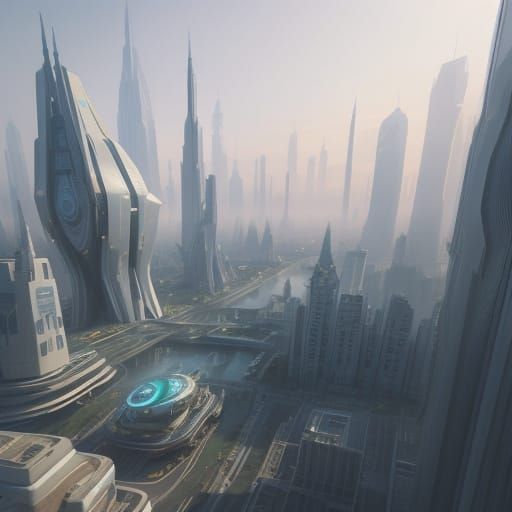 Vibrant Futuristic Cityscape in 3D Animation
