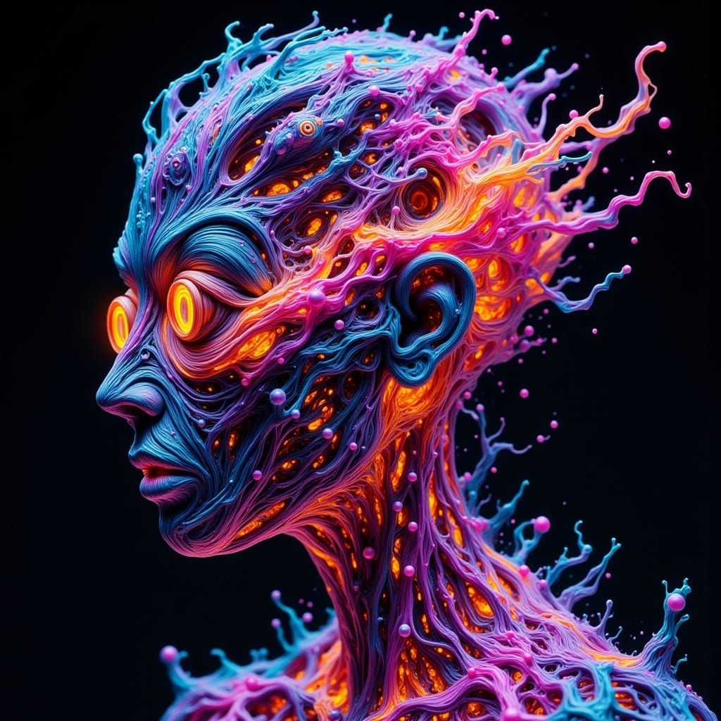 Cyberpunk Mad Scientist Stereo Fluid Automaton