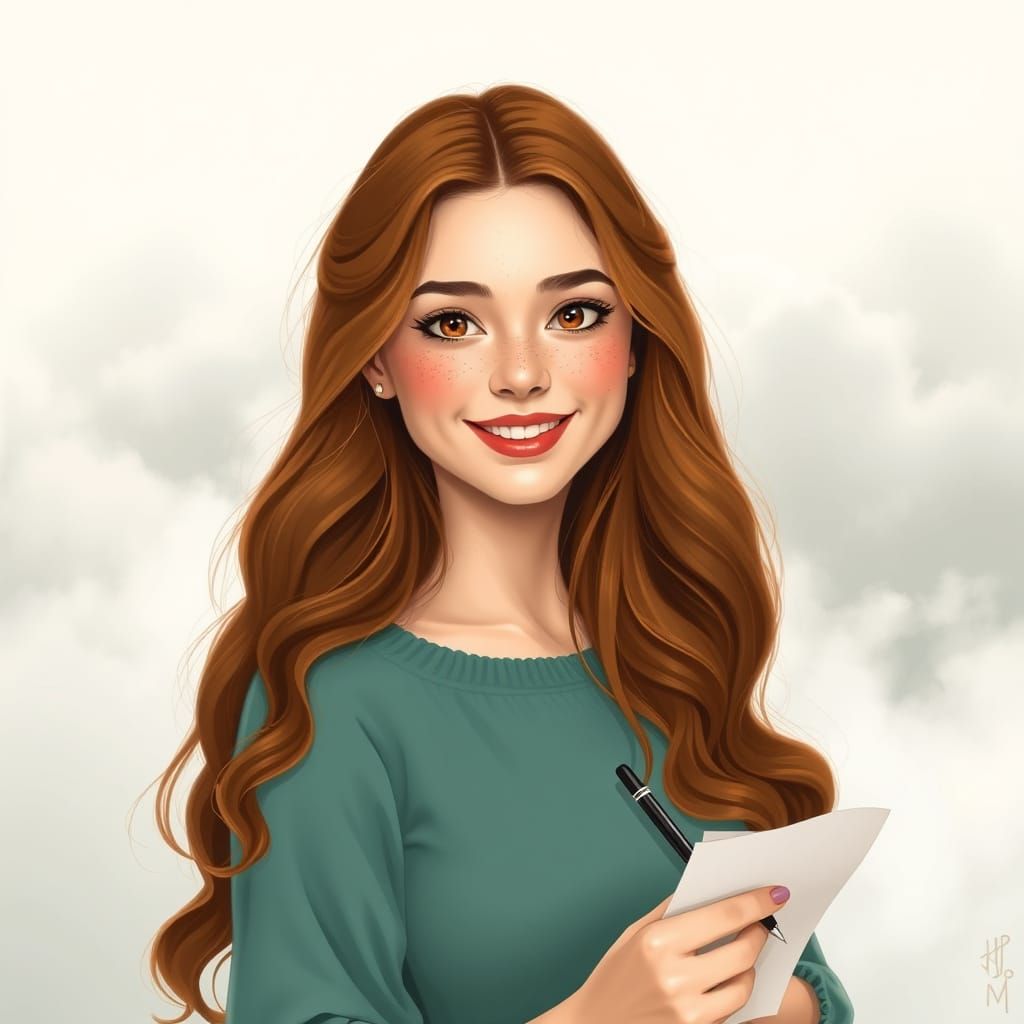 Actress Autograph Session in Art Nouveau Style