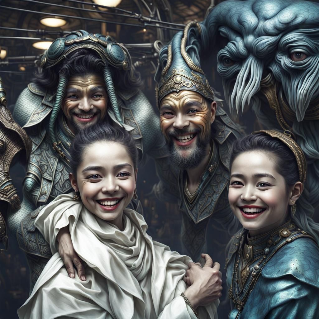 Photorealistic Aliens in Fashionable Attire