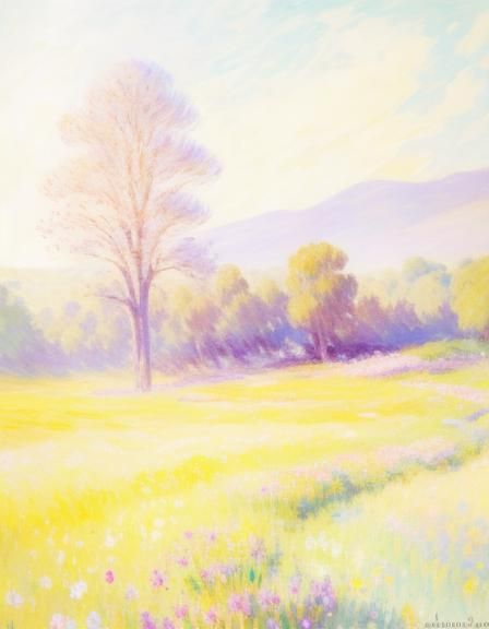 Mystical Forest Path in Impressionist Style