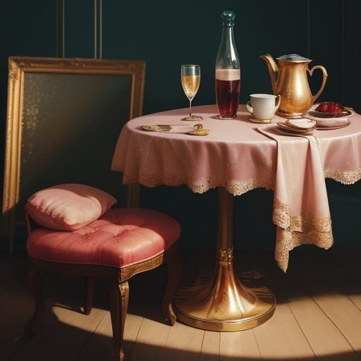 Velvet Still Life in Warm Golden Light