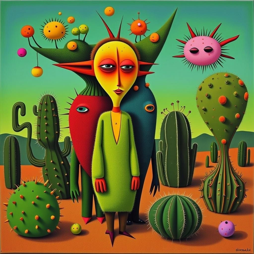 Pop Surrealism Elf in Triad Colors