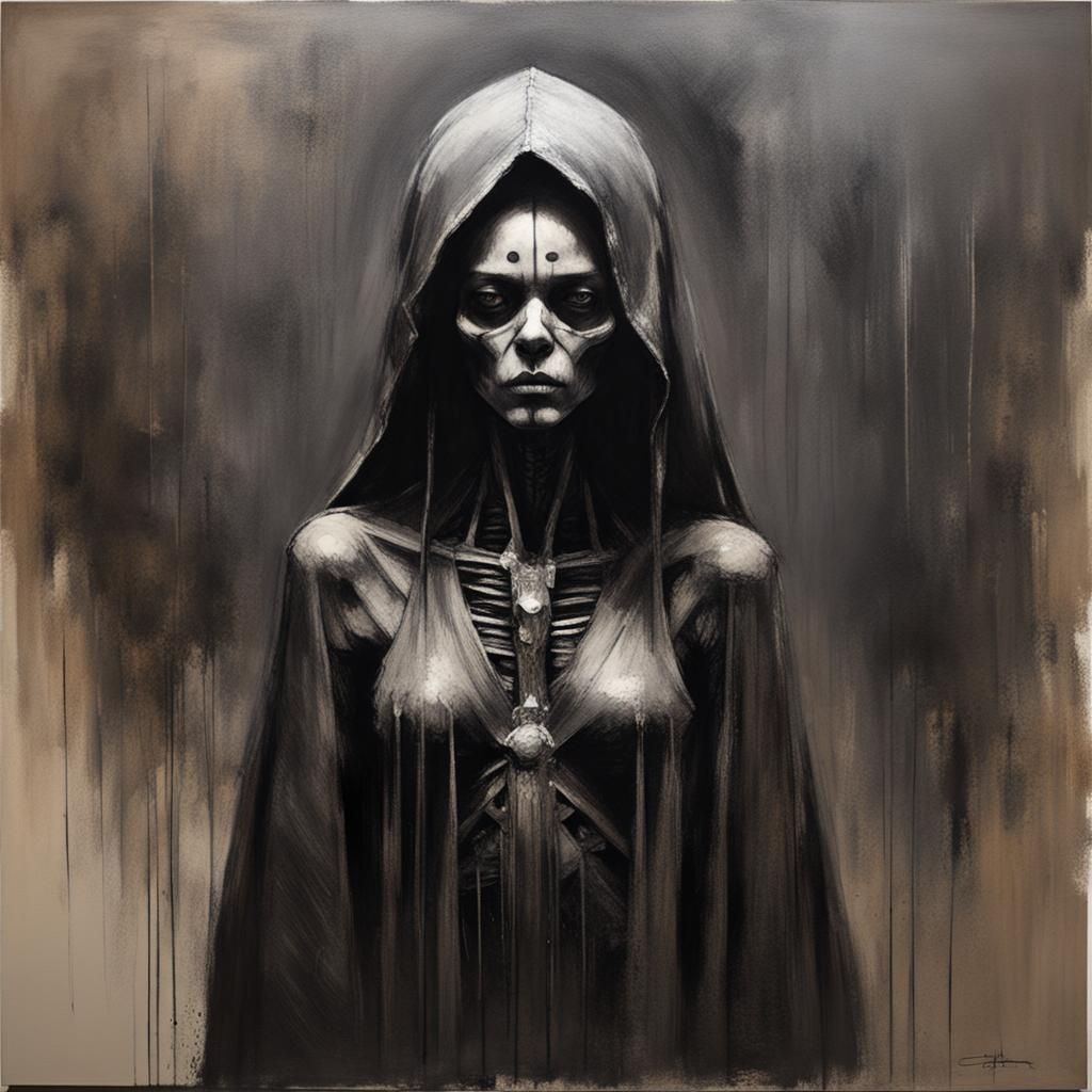 Cadaverous Sith in Brushed Charcoal Style