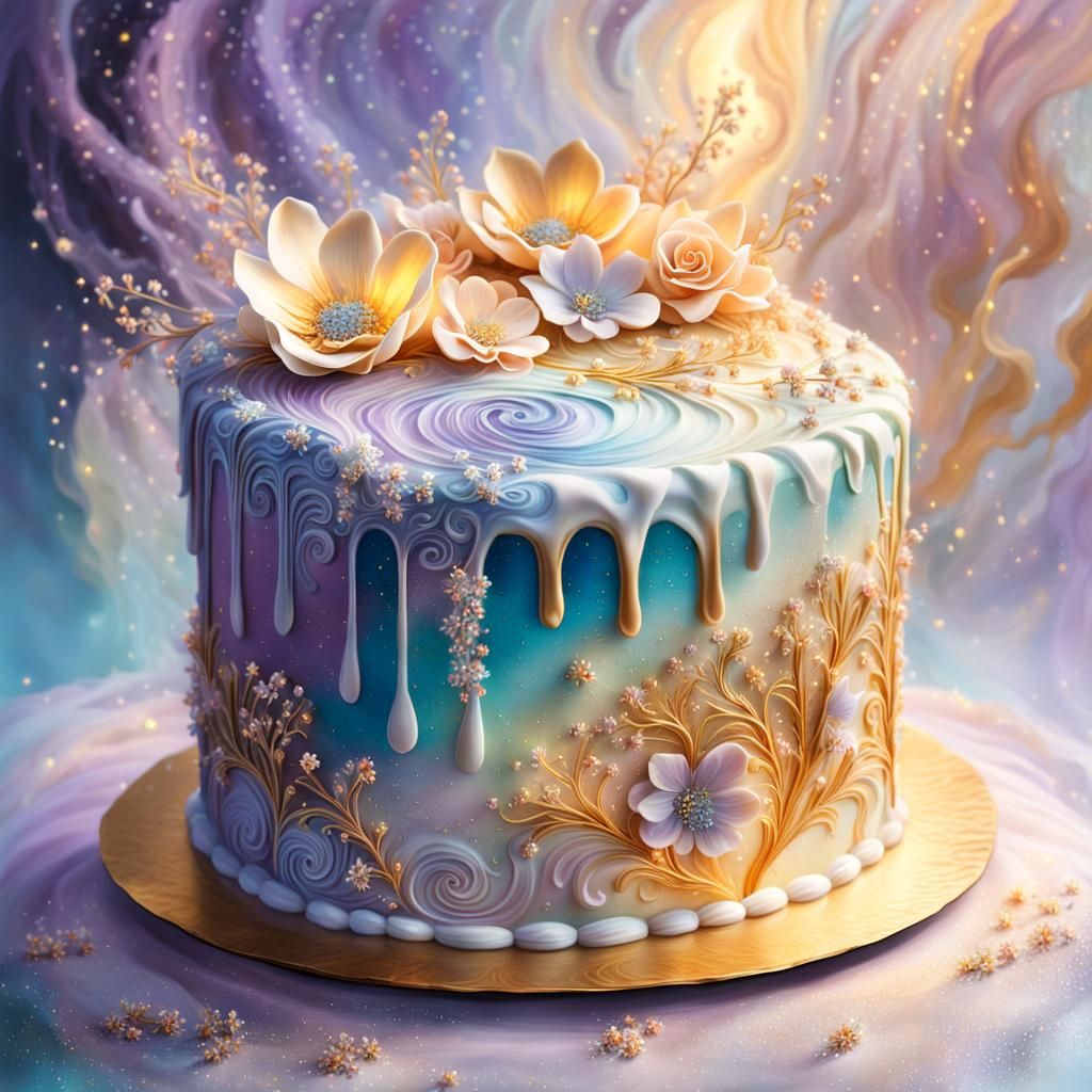 Dreamlike Cake Radiates Enchanted Energy